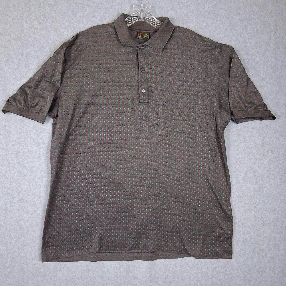 Bobby Jones Mens Golf Polo Large Cotton Made in Italy Athletic Performance